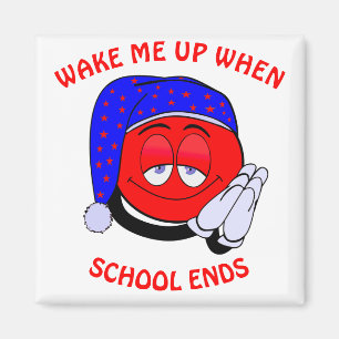 Íman Acordar-me quando a escola terminar emoji engraçad