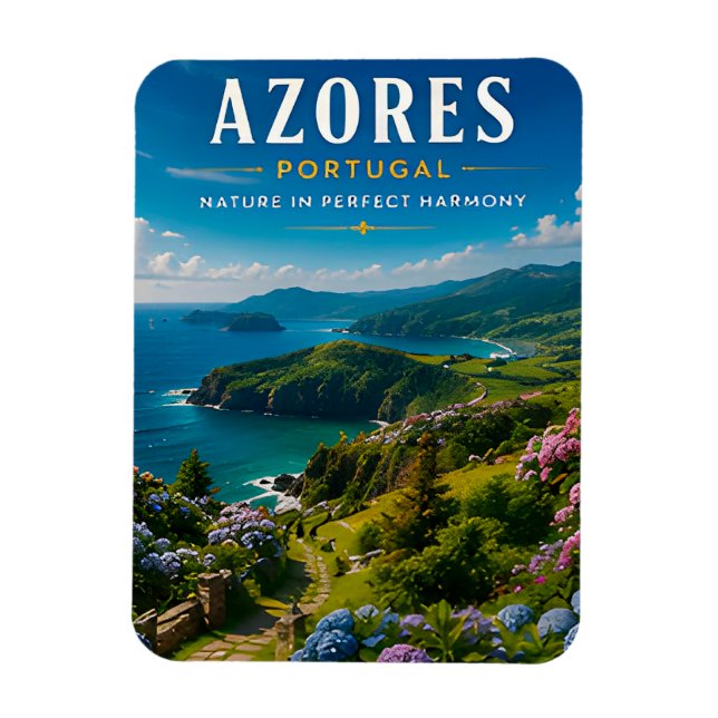 Íman 🌿 Açores Portugal Paraíso Insular 🌊 (Vertical)