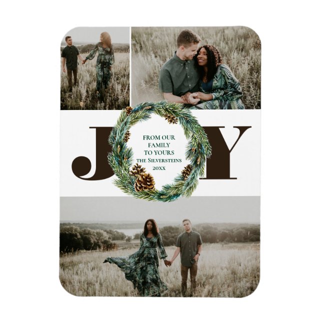 Íman Acorn Wreath Natal Holiday (Vertical)