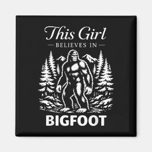 Íman Acreditadora de menina do pé-grande sasquatch crip