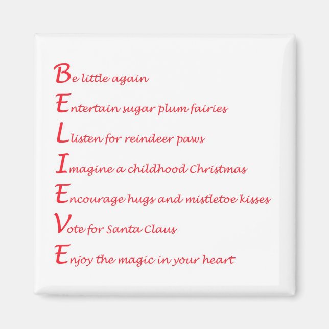 Íman Acreditar no Magnet (Frente)