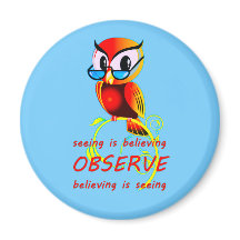 Acredite e você verá isso OBSERVAR O Coruja Magnet