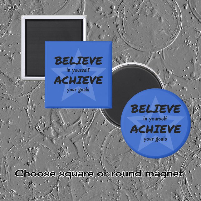 Íman Acredite em encorajar a estrela azul (Criador carregado)