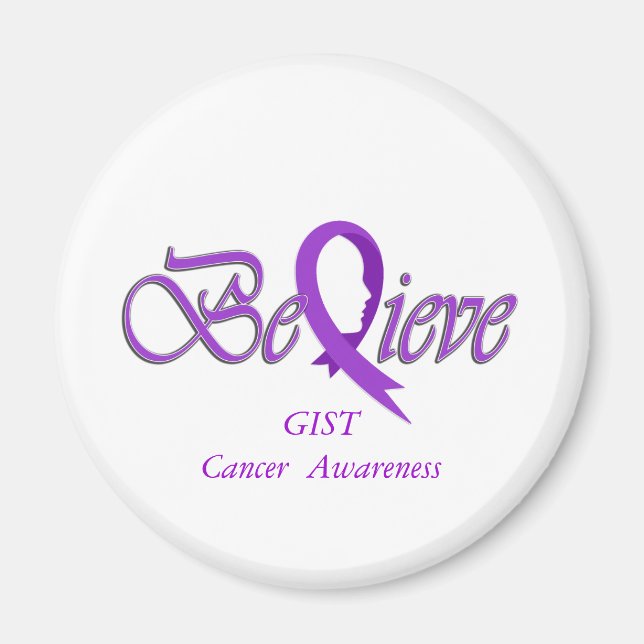 Íman Acredite em "Roxo - Itens para presentes" (Frente)