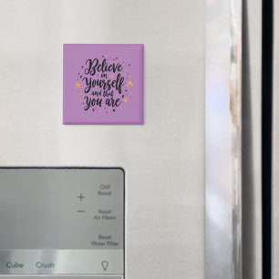 Íman Acredite em si mesmo Design de citação motivaciona