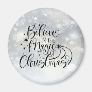 Íman Acredite Na Magia Do Natal - Floco De Neve