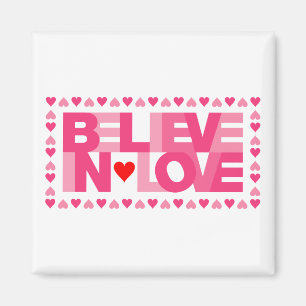 Íman Acredite no amor (rosa)
