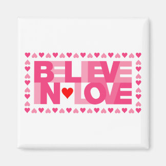 Íman Acredite no amor (rosa)
