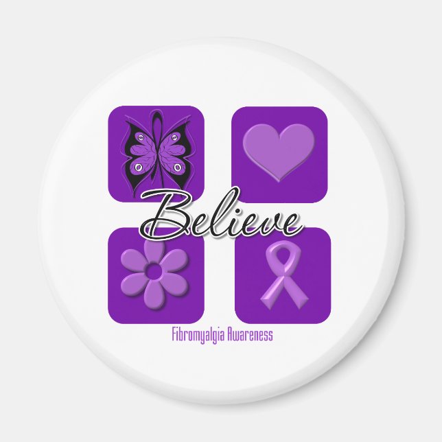 Íman Acreditem em Inspirações Fibromialgia Consciência (Frente)
