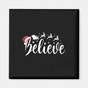 Íman Acreditem em Papais noeis Xmas Pajama Divertido Ho