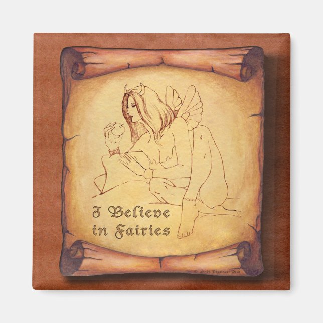 Íman Acredito em Fairies Sketch (Frente)