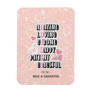 Íman Acrônimo Mãe   Floral   Presente Dia de as mães