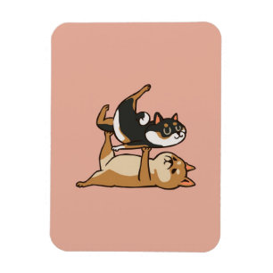 Íman Acroyoga Shiba Inu Amantes de Shiba Inu Yoga Cute