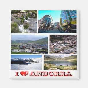 Íman AD - Andorra - I Love - Collage Mosaic