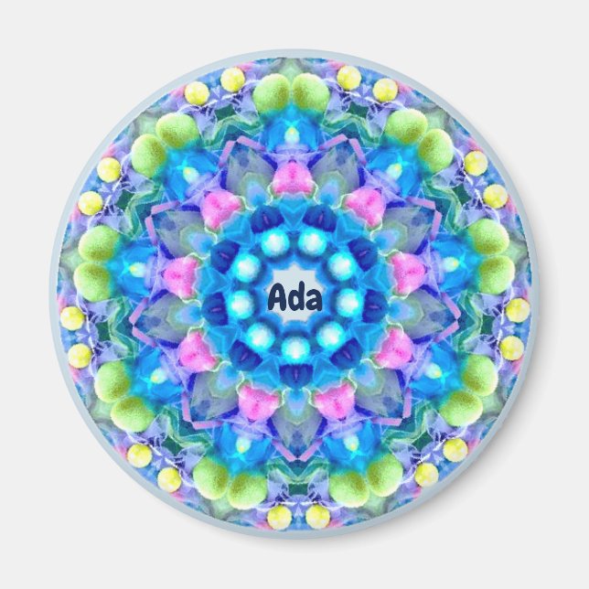 Íman ADA ~ Padrão de Páscoa personalizado - Fractal ~ M (Frente)