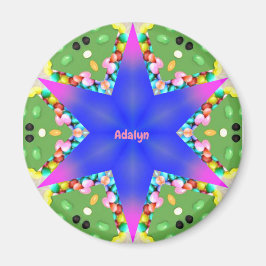 Íman ADALYN ~ Páscoa Personalizada - Estrela Fractal ~ 