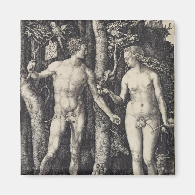 Íman Adam e Eve Engrenando por Albrecht Durer (Frente)
