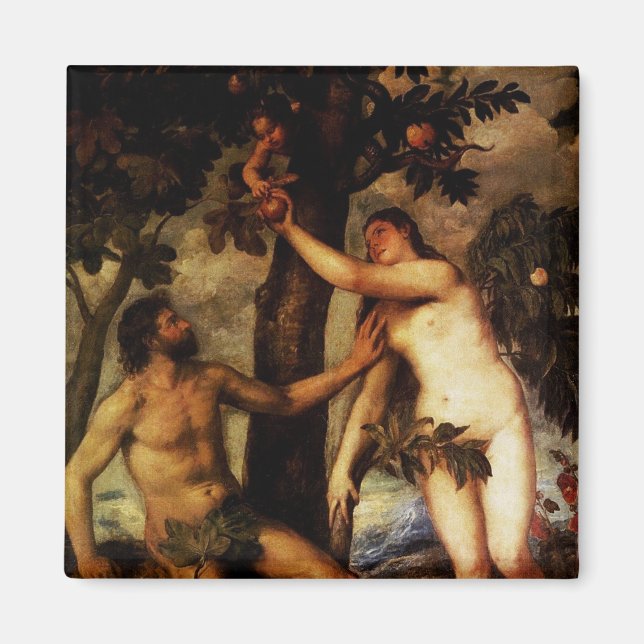 Íman Adam & Eve - A Queda do Homem Magnet (Frente)