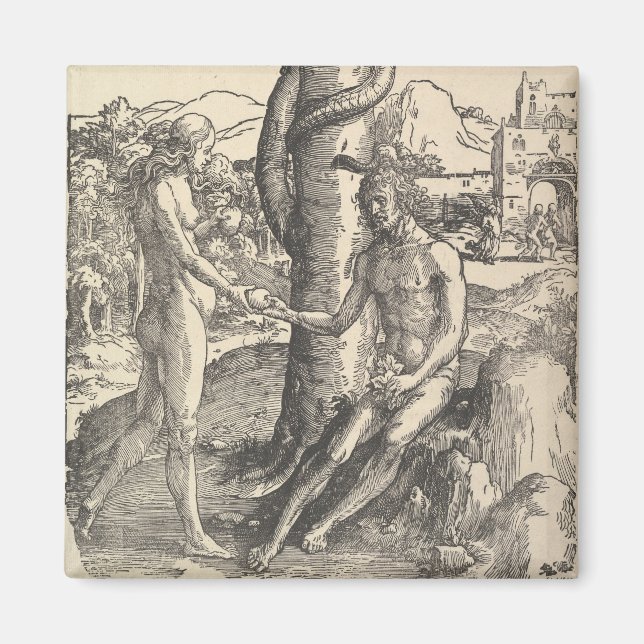 Íman Adão e Eva: A Queda do Homem (Lucas van Leyden) (Frente)