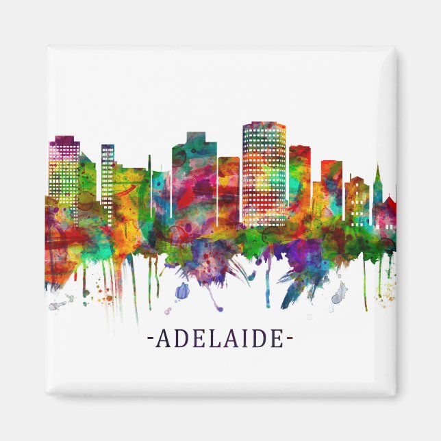 Íman Adelaide Austrália Skyline (Frente)