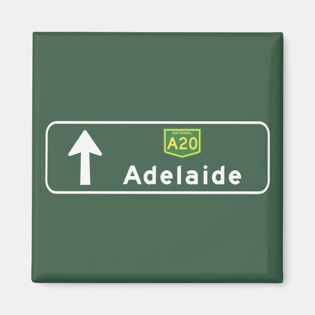 Íman Adelaide, Sinal de Estrada da Austrália (Frente)