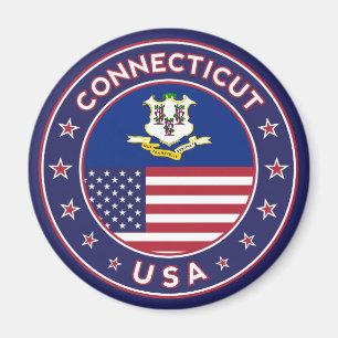 Íman Adesivo de Connecticut, Estados Unidos