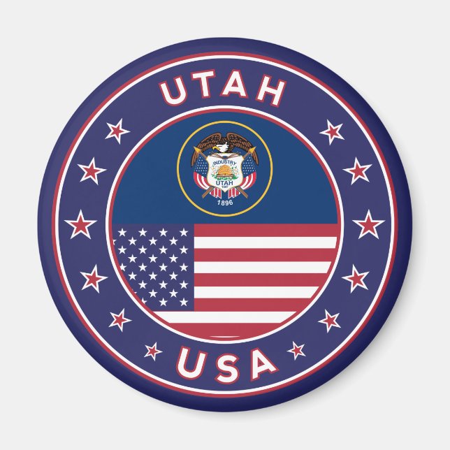 Íman Adesivo de Utah, capa de telefone, saco de tote, r (Frente)
