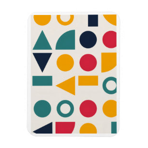 Íman Adesivos de padrão de formas geométricas Bauhaus