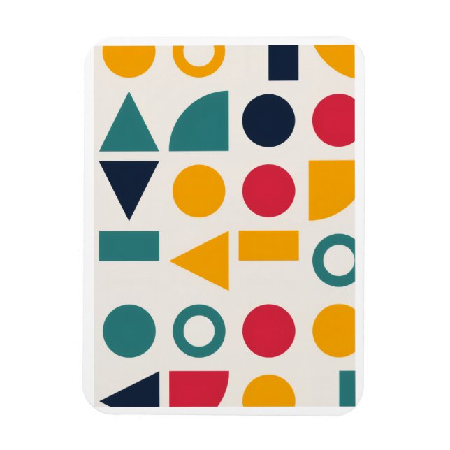 Íman Adesivos de padrão de formas geométricas Bauhaus (Vertical)