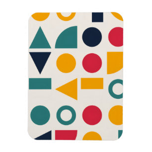 Íman Adesivos de padrão de formas geométricas Bauhaus