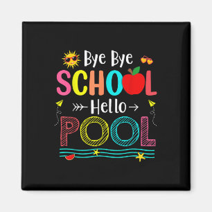Íman Adeus Escola Alô Piscina Verão do Dia Passado Esco