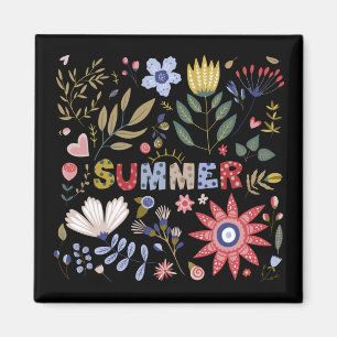 Íman Adeus Escola, Olá Verão E Flores, Bebê