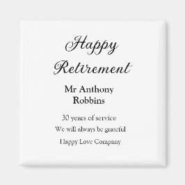 Íman Adição de aposentadoria feliz anos de serviço apos