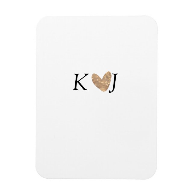 Íman Adicionar a letra do nome do casal dourado do casa (Vertical)