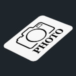 Íman Adicionar Elegante Moderno de Casamento de Fotos P<br><div class="desc">Você pode personalizá-lo com sua foto,  logotipo ou texto. Você pode colocá-los como quiser na página de personalização. Moderno,  único,  simples ou pessoal,  é sua escolha.</div>