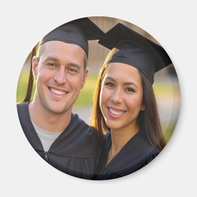 Íman Adicionar Foto de Formatura Personalizar (Frente)