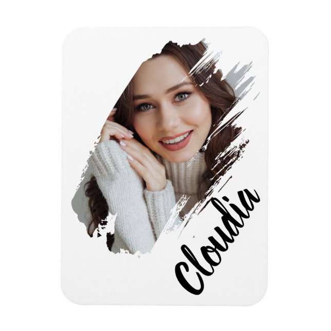 Íman Adicionar Foto e Texto Personalizados (Vertical)