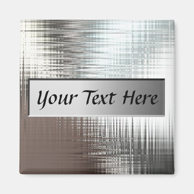 Íman Adicionar Magnet de Placa Metálica de Texto (Frente)