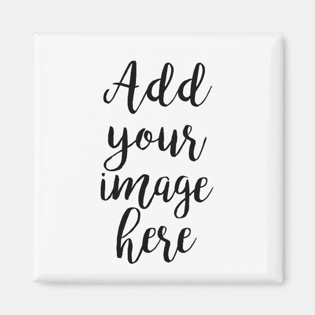 Íman Adicionar o seu próprio ímã quadrado personalizáve (Frente)