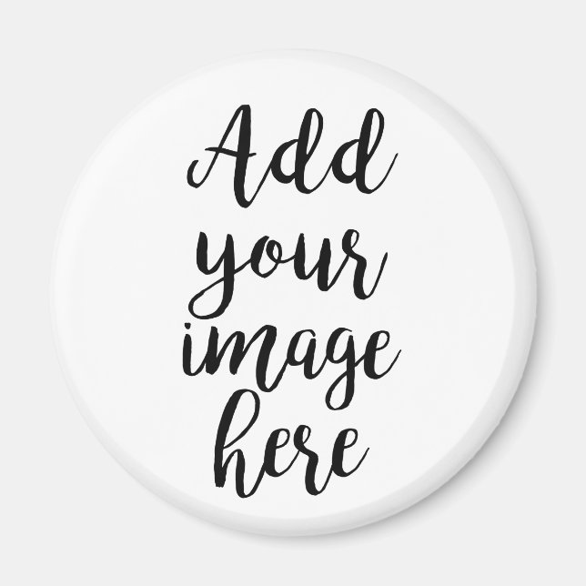 Íman Adicionar o seu próprio ímã redondo personalizável (Frente)