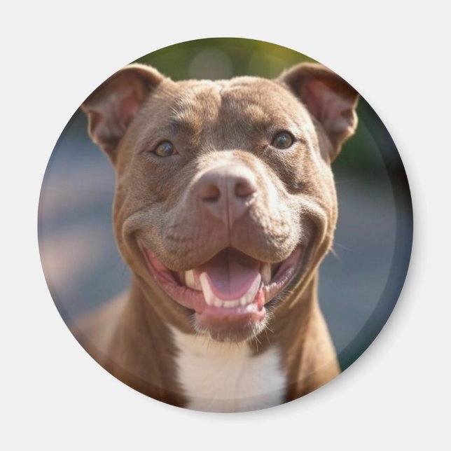 Íman Adicionar Personalização de Foto Bull de Pit (Frente)