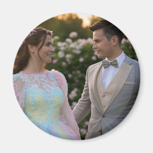Íman Adicionar Personalização de Foto de Casamento