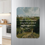 Íman Adicionar Sua Própria Cota Vintage Cottagecore<br><div class="desc">Crie seu próprio ímã de aspas em um estilo estético cottagecore. Basta adicionar sua citação inspiradora favorita,  poema ou texto personalizado sobre uma pintura de paisagem antiga.</div>