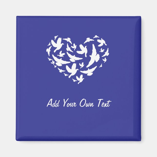 Íman Adicionar texto e personalizar Imã de geladeira az (Frente)