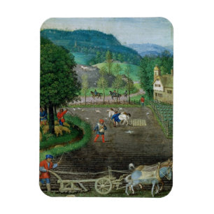 Íman Adicione 18855 outubro: ploughing e semeando, de