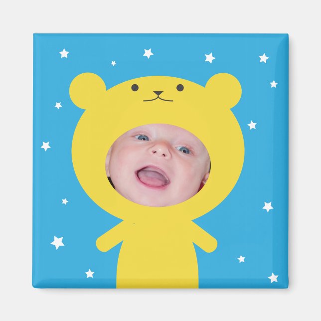 Íman Adicione a sua imagem do Urso de Fotografias (Frente)