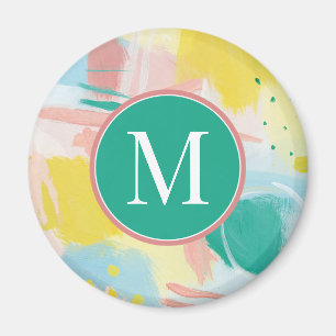 Íman Adicione a sua inicial Abstrato de rosto fresco