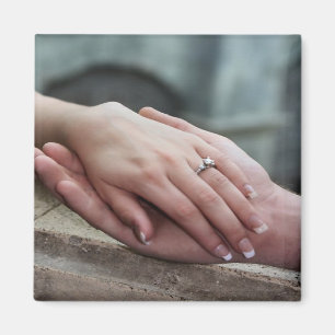 Íman Adicione economias da foto o ímã do noivado da