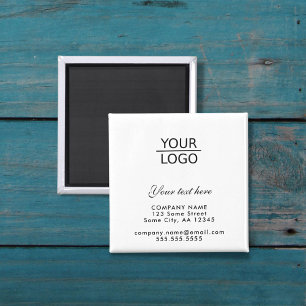 Íman Adicione seu logotipo com promoção de texto pers