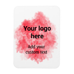 Íman Adicione seu logotipo texto personalizado aquarela